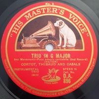 HMV : Cortot - Haydn Piano Trio